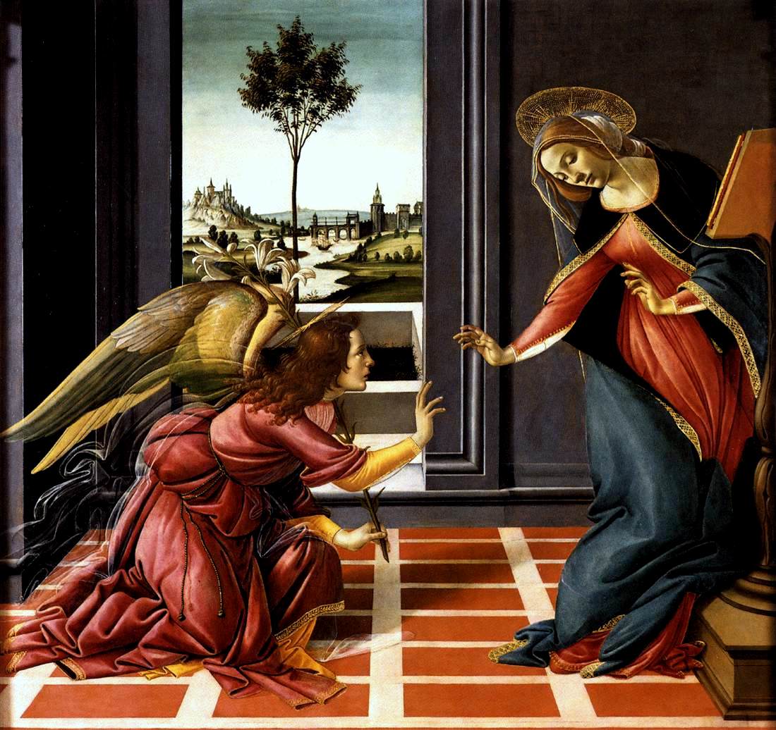 Quadro Botticelli-Annunciazione-Uffizi