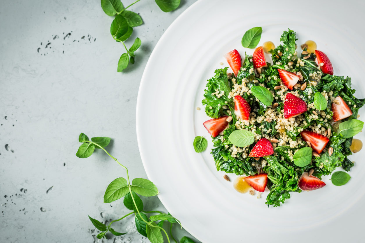 quinoa e fragole