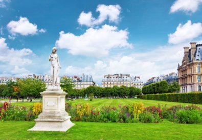 Sculpture and statues in Garden of Tuileries. (Jardin des Tuileries) . Paris. Franc