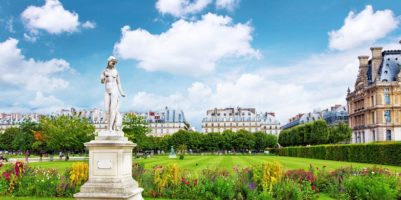 Sculpture and statues in Garden of Tuileries. (Jardin des Tuileries) . Paris. Franc